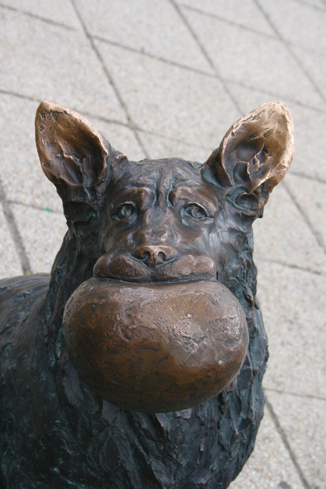 wuff bronze hund budapest 