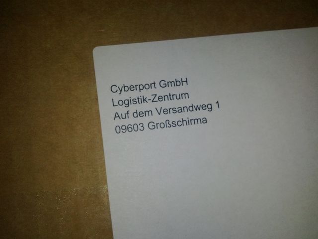 Nette Adresse absender adresse cyberport versandweg brief 