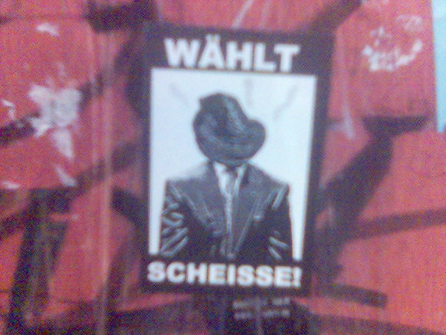  scheisse streetart wahl aufkleber sticker 