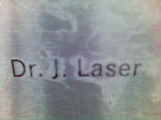 Dr. Laser... arzt doktor dr laser name schild strahlen wissenschaft 