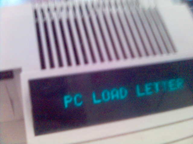 PC LOAD LETTER !? anzeige computer display drucker fehler letter load office pc space 