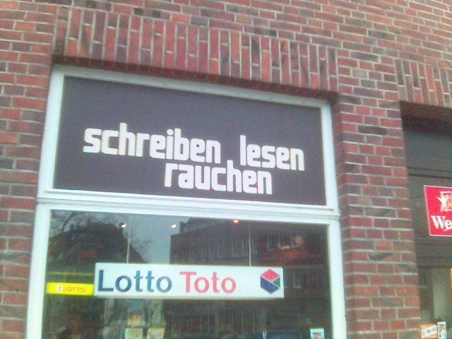schreiben, lesen, rauchen kiosk lesen m�nster rauchen schreiben 