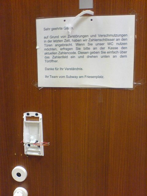 Welche Zerst�rung???? subway zerst�rung klo 