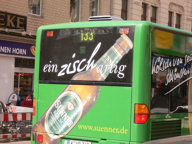 abgezischt snner bier bus klsch werbung reklame 