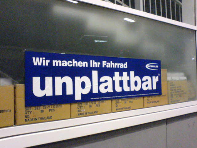 unplattbar! platt platten fahrrad werbung 