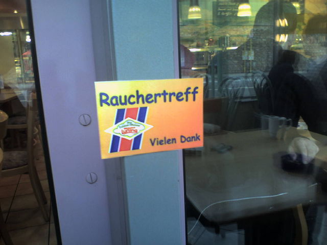 rauchertreff rauchen schild danke 