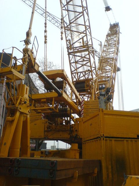 riesenkran 2 tunnelbaustelle baustelle k�ln kran gro� riesig nords�dbahn 