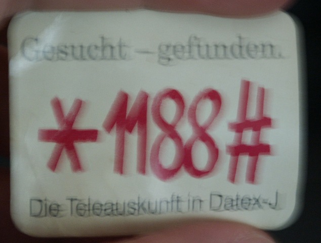 Gesucht - gefunden. auskunft btx datex-j nummer raute sternchen telekom computer zahl telefon sticker aufkleber 