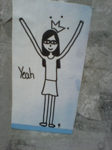 yeah, prinzesschen! k�ln sticker streetart 