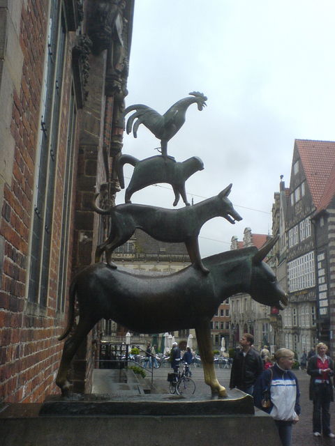 bremer stadtmusikanten bremen esel hund katze hahn stadtmusikanten 