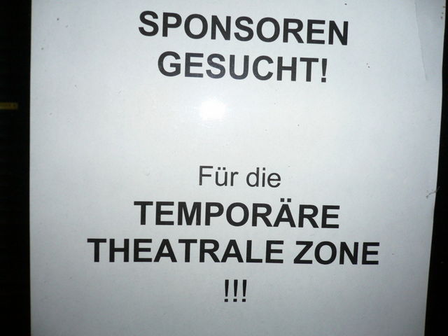 theatralisch suche schilder sponsor theater 