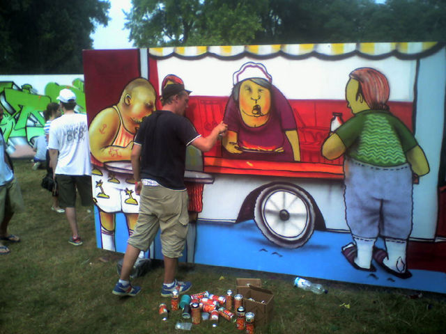 einmal currywurstpommes alme crew write4gold deutz köln graffiti 