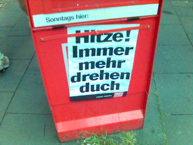 Expressterror hitze express kln schlagzeile 