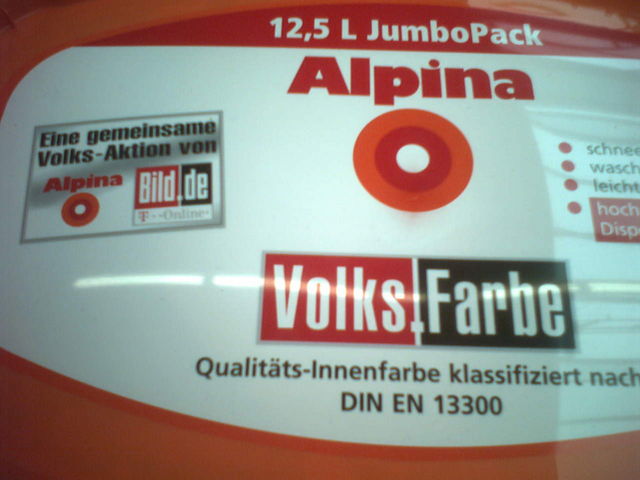 Farbe fr das Volk alpina volk wandfarbe bild weiss 