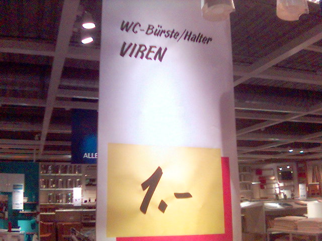 Viren f�r'n Euro b�rste ikea d�sseldorf toilette 