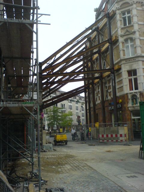 stehhilfe baustelle ubahn sdstadt stahl severinstor 