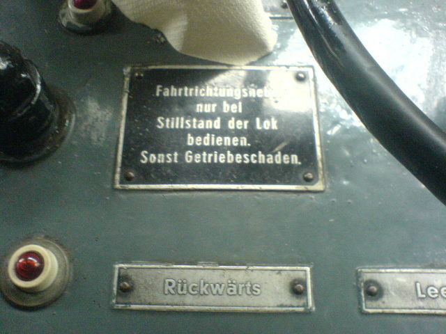 konsole hinweis r�ckw�rts schild konsole lok 