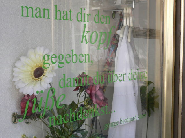 bestimmt. fu�pflege zitat kopf schaufenster f��e 