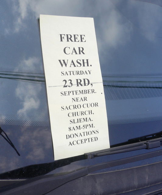 car wash autow�sche spende auto kirche billig 