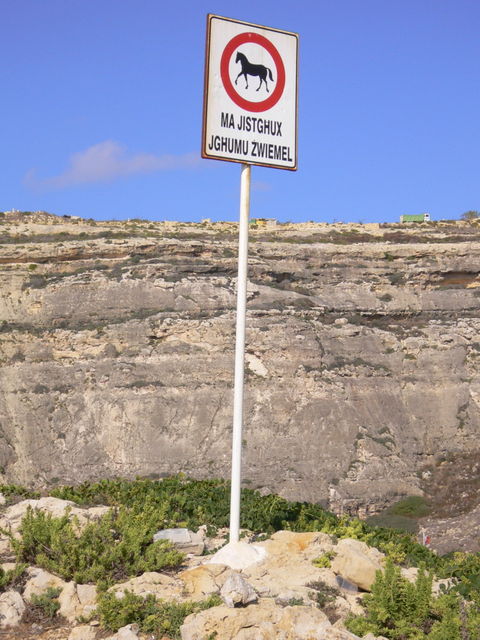 majestix joghurt zwiebel schild verbot pferd verbotsschild malta 