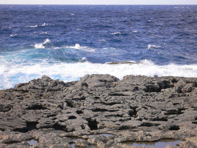 blau blau meer stein malta 