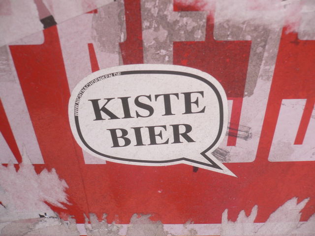 nichtnachdenken.de sprechblase bier express sticker aufkleber kiste 