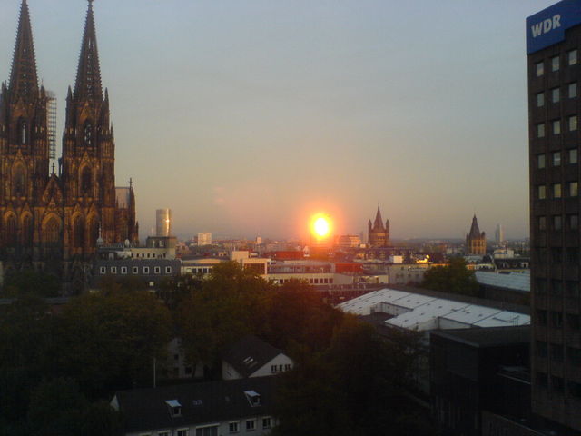 sonnenuntergang dom k�ln sonnenuntergang wdr 