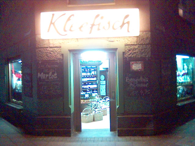 Seefisch bei Kleefisch marlot licht gesch�ft reklame wein leuchtreklame 