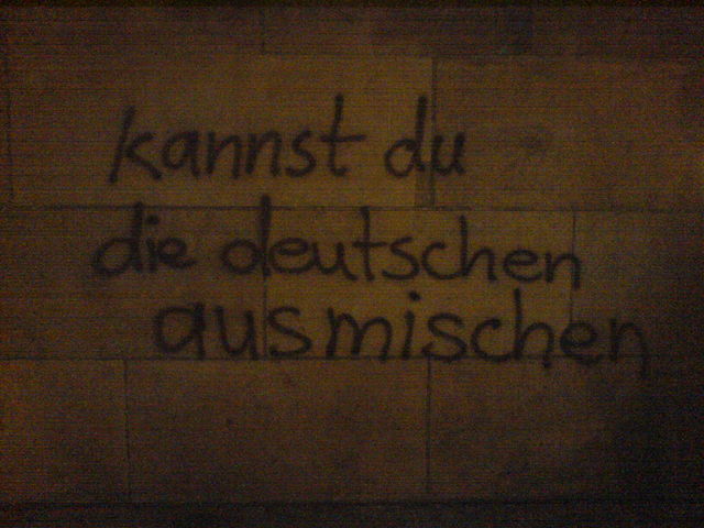 es hat sich ausgemischt! wand deutsche spruch 