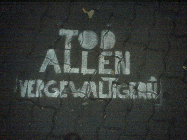 aufruf strasse vergewaltigung stra�e spruch 