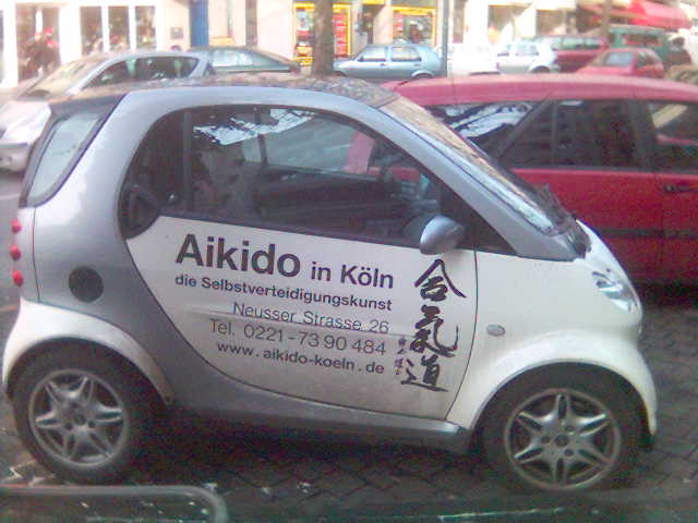 das sensei-mobil aikido auto dojo smart werbung 