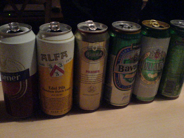 Bierlese frs OpenFlair 2007 ah-pilsener alfa bavaria bierdosen bierlese heinecken hollandia bier brand 