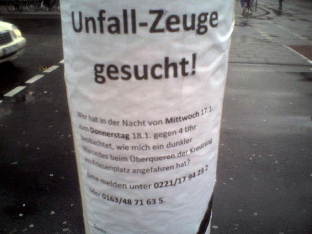 unfall zeuge gesucht donnerstag fahrerflucht merzedes mittwoch zeuge mercedes unfall verkehr 