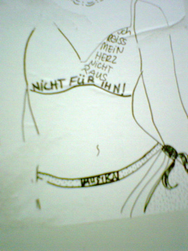 nicht f�r ihn! m�nner sticker herz bikini 