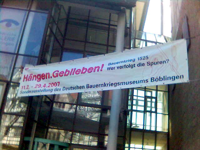 Spurenverfolgung. bauernkriegsmuseum b�blingen 