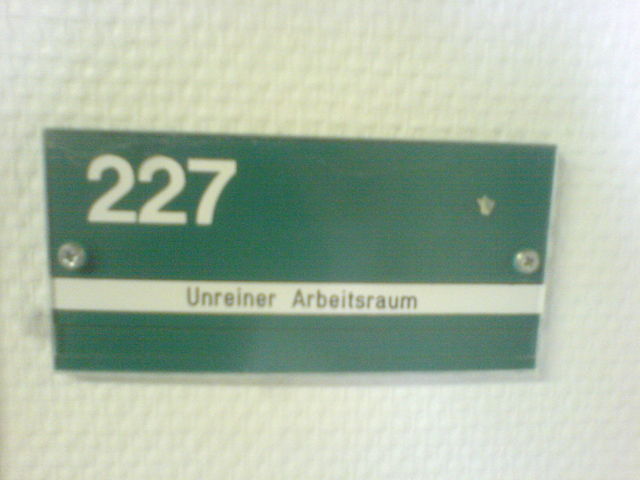 unrein! unrein schild 