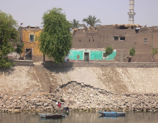 nil-waterkant h�user ufer �gypten nil 