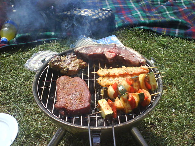 grillen deluxe h�ftsteak scampi wildschwein ente gem�sespiesse 