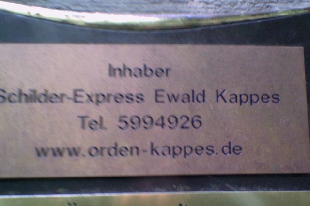 kappes kappes schild geschft orden 