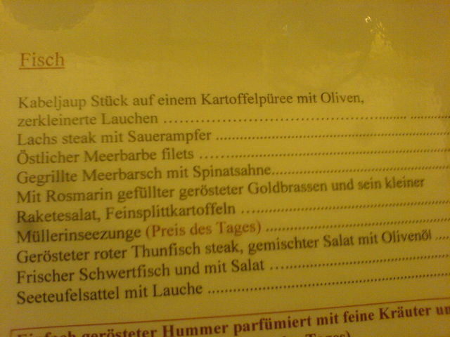 raketensalat! logik rechtschreibung sprache speisekarte deutsch br�ssel 