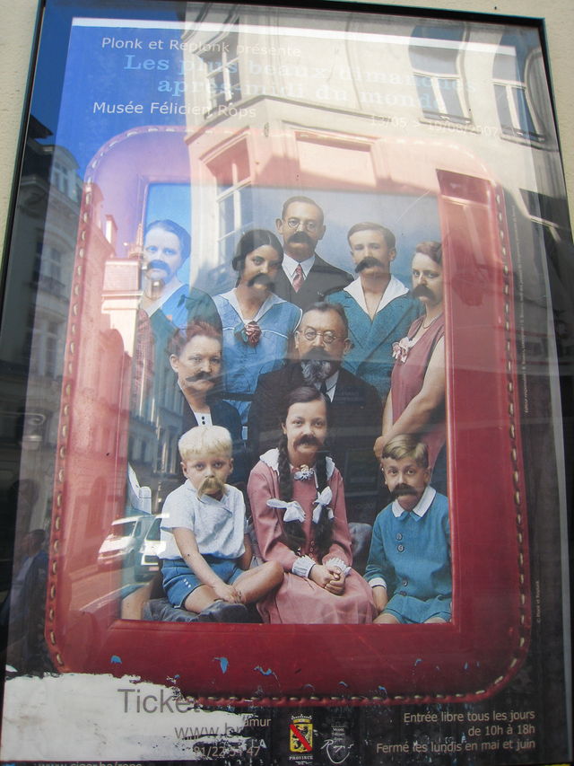 Club der B�rtigen. plakat schnurrbart br�ssel 