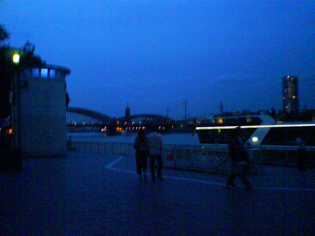 Pegelromantik pegel k�ln nacht rhein 