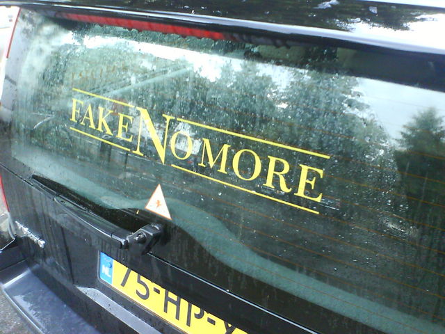 fake no more fake_no_more auto aufkleber fake 
