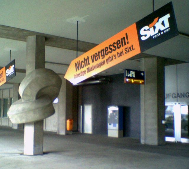 knoten erinnerung k�ln/bonn sixt werbung knoten flughafen vergessen 