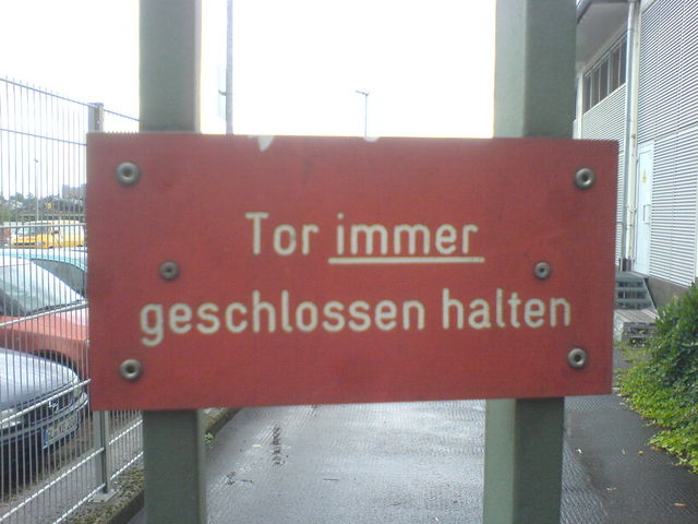 sinn? schild tor 