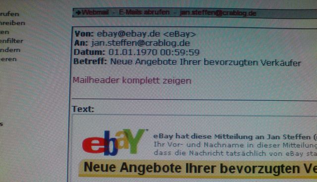 EBay - Ein Traditionshaus datum mail ebay 