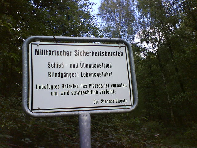 der standortlteste standortlteste schild wahnerheide wahner heide 