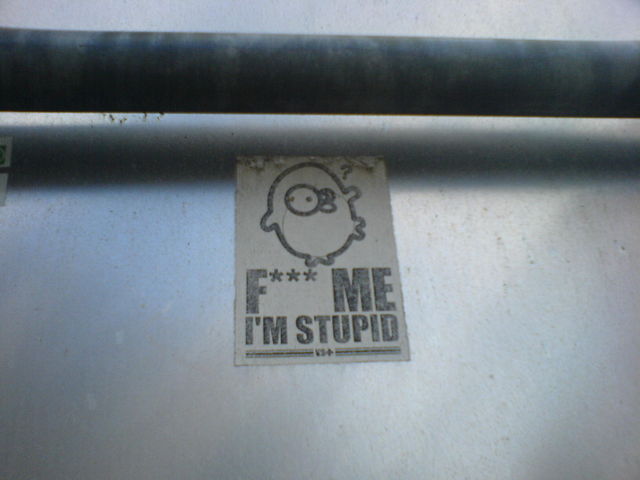 F*** ME aufkleber sticker br�ssel 