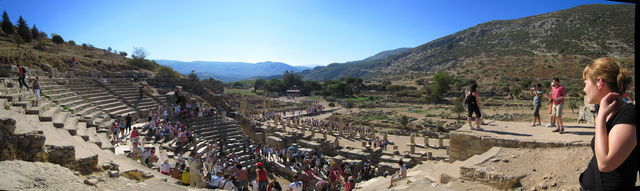 Ephesus ephesus t�rkei touristen melanie kusadasi panorama 