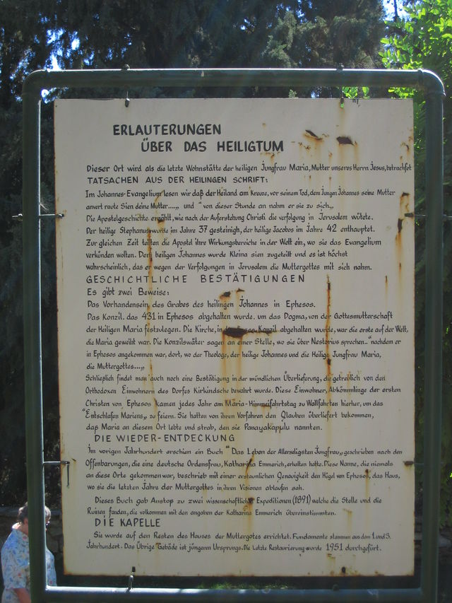 Mary's House IV heiligtum haus jesus schild maria t�rkei kusadasi 